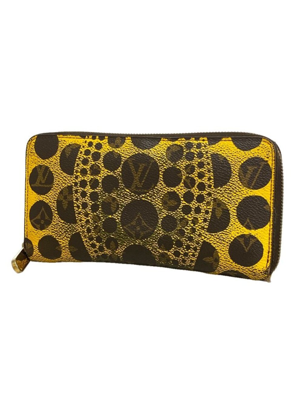 Louis Vuitton Wallet Monogram Pumpkin Dot Yayoi Kusama Zippy Jaune
